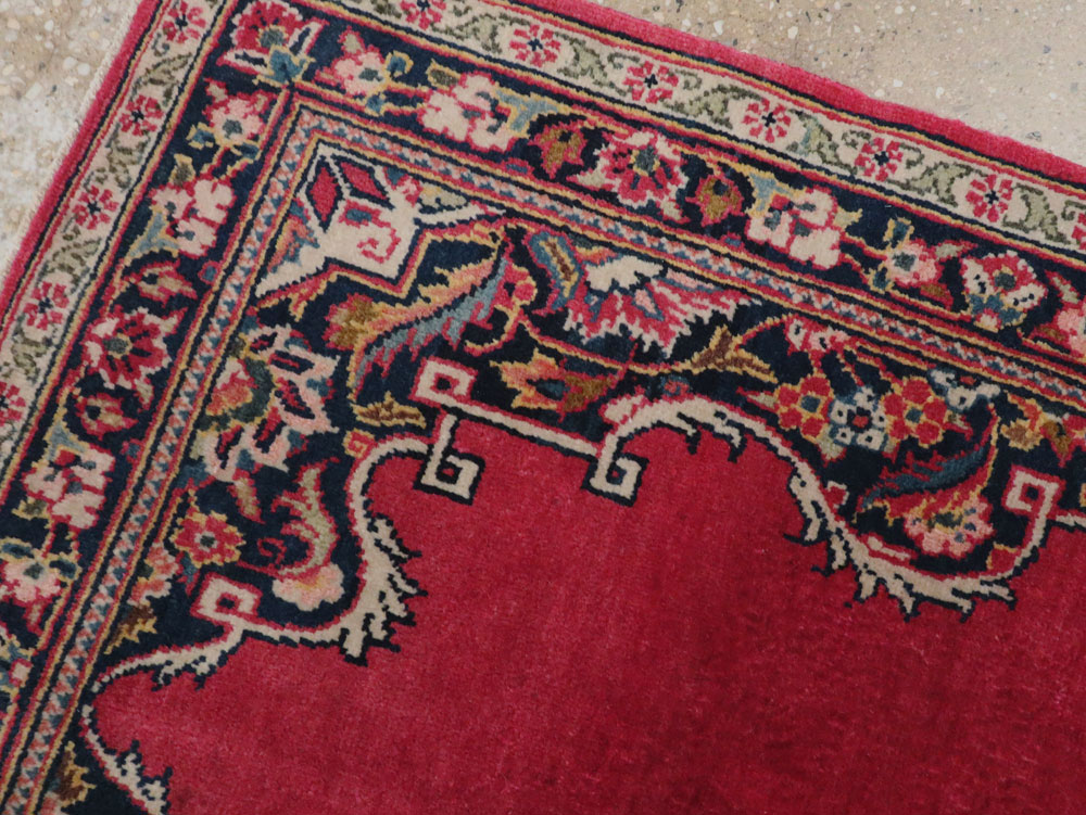 Vintage Persian Kashan Rug, No.11758 - Staging