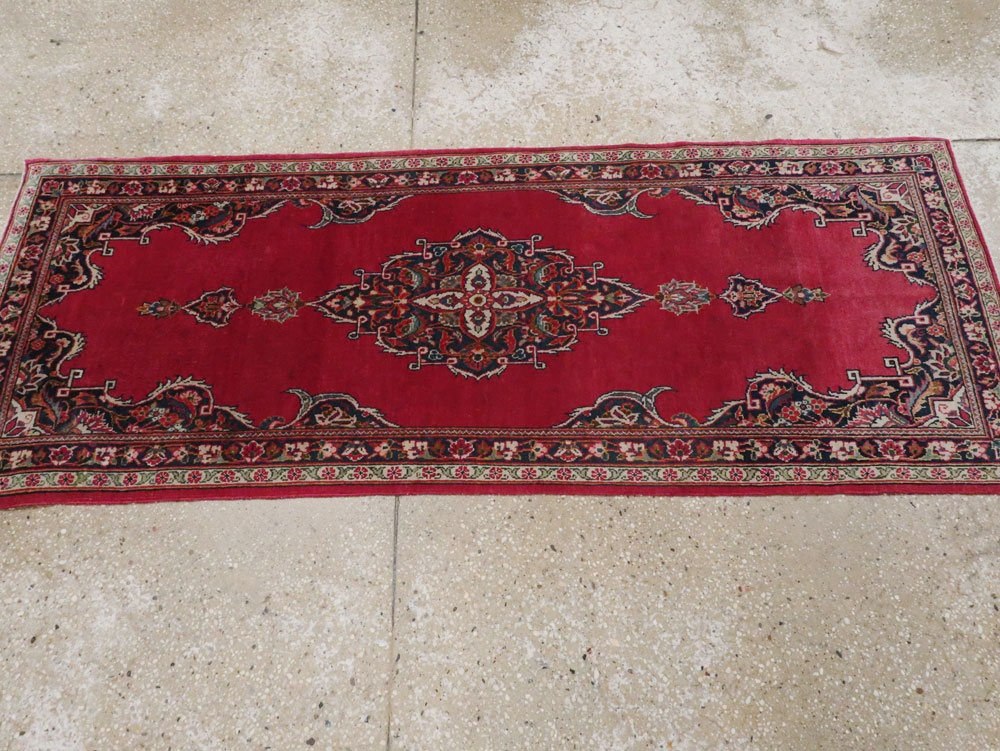Vintage Persian Kashan Rug, No.11758 - Staging