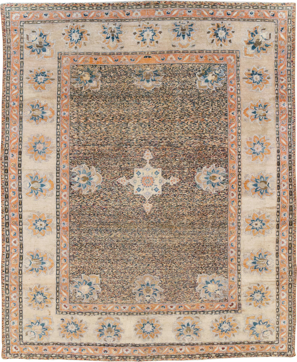Vintage Persian Mahal Room Size Carpet, No.11759 - Staging