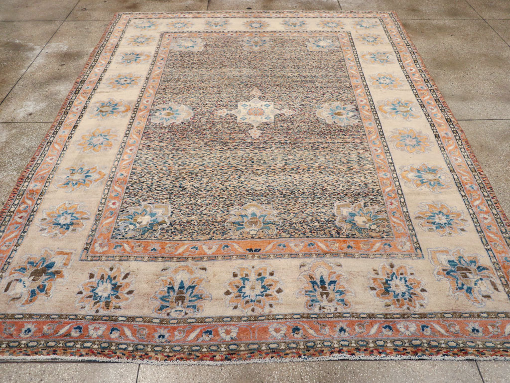 Vintage Persian Mahal Room Size Carpet, No.11759 - Staging