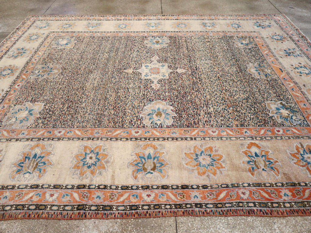 Vintage Persian Mahal Room Size Carpet, No.11759 - Staging