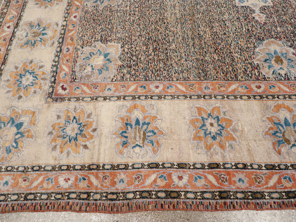Vintage Persian Mahal Room Size Carpet, No.11759 - Staging