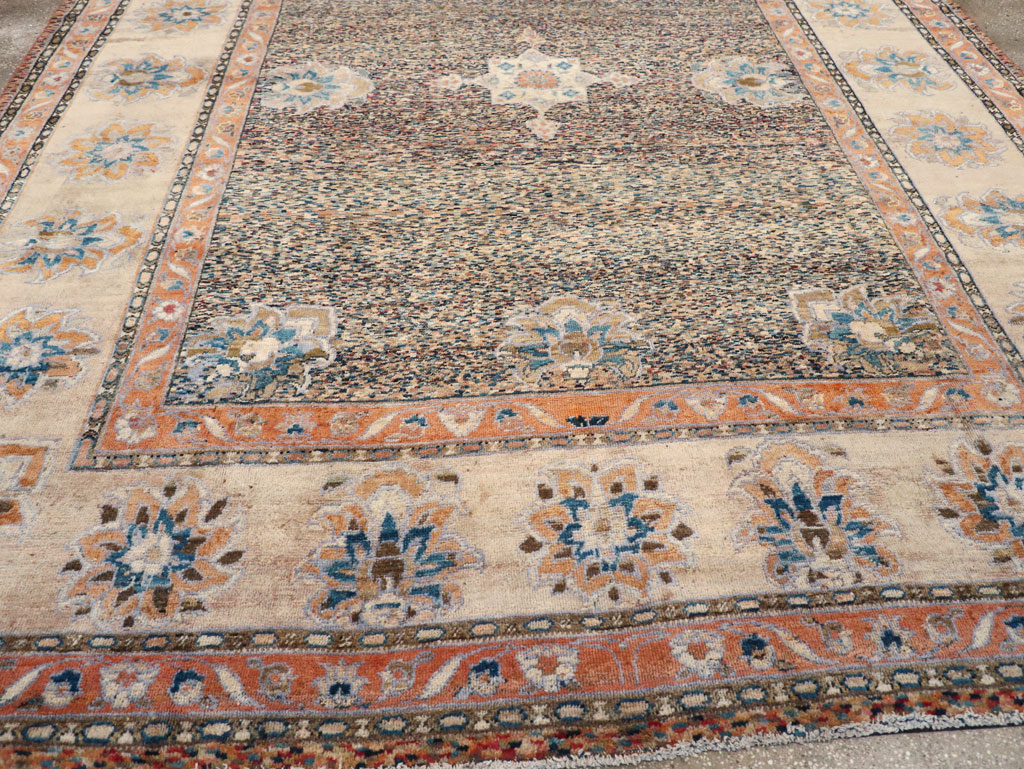 Vintage Persian Mahal Room Size Carpet, No.11759 - Staging