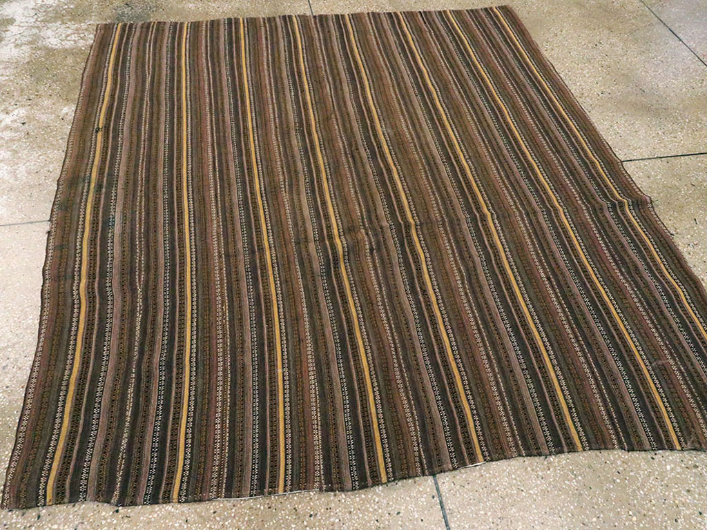 Vintage Turkish Flatweave Kilim Rug, No.11761 - Staging