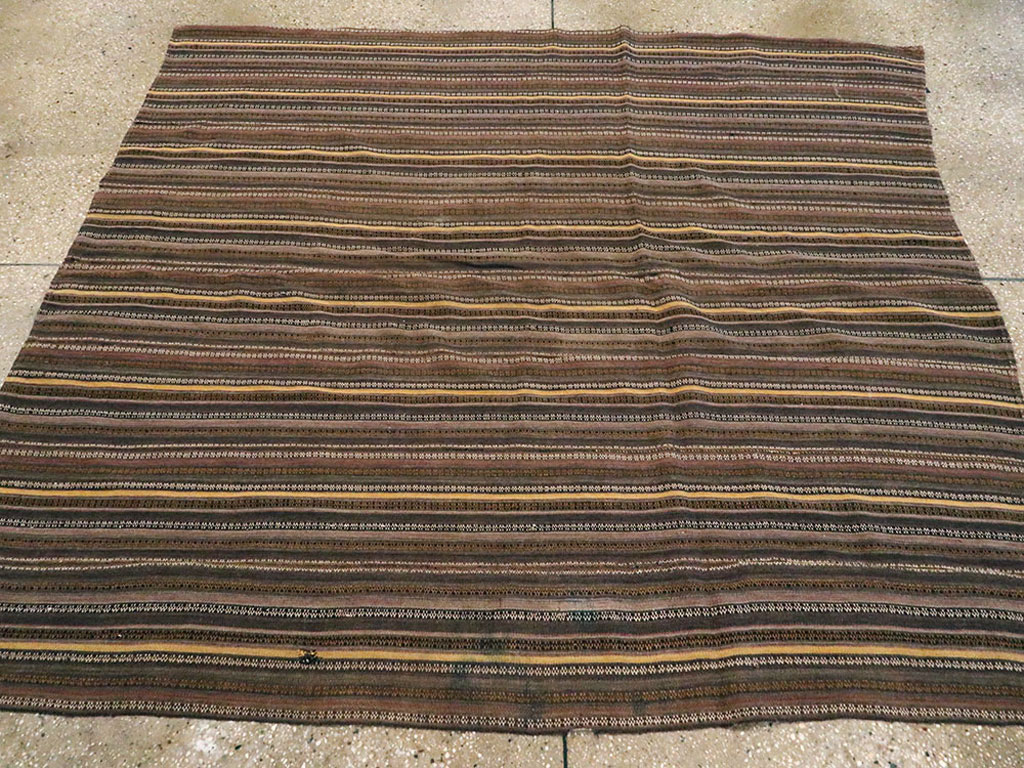 Vintage Turkish Flatweave Kilim Rug, No.11761 - Staging