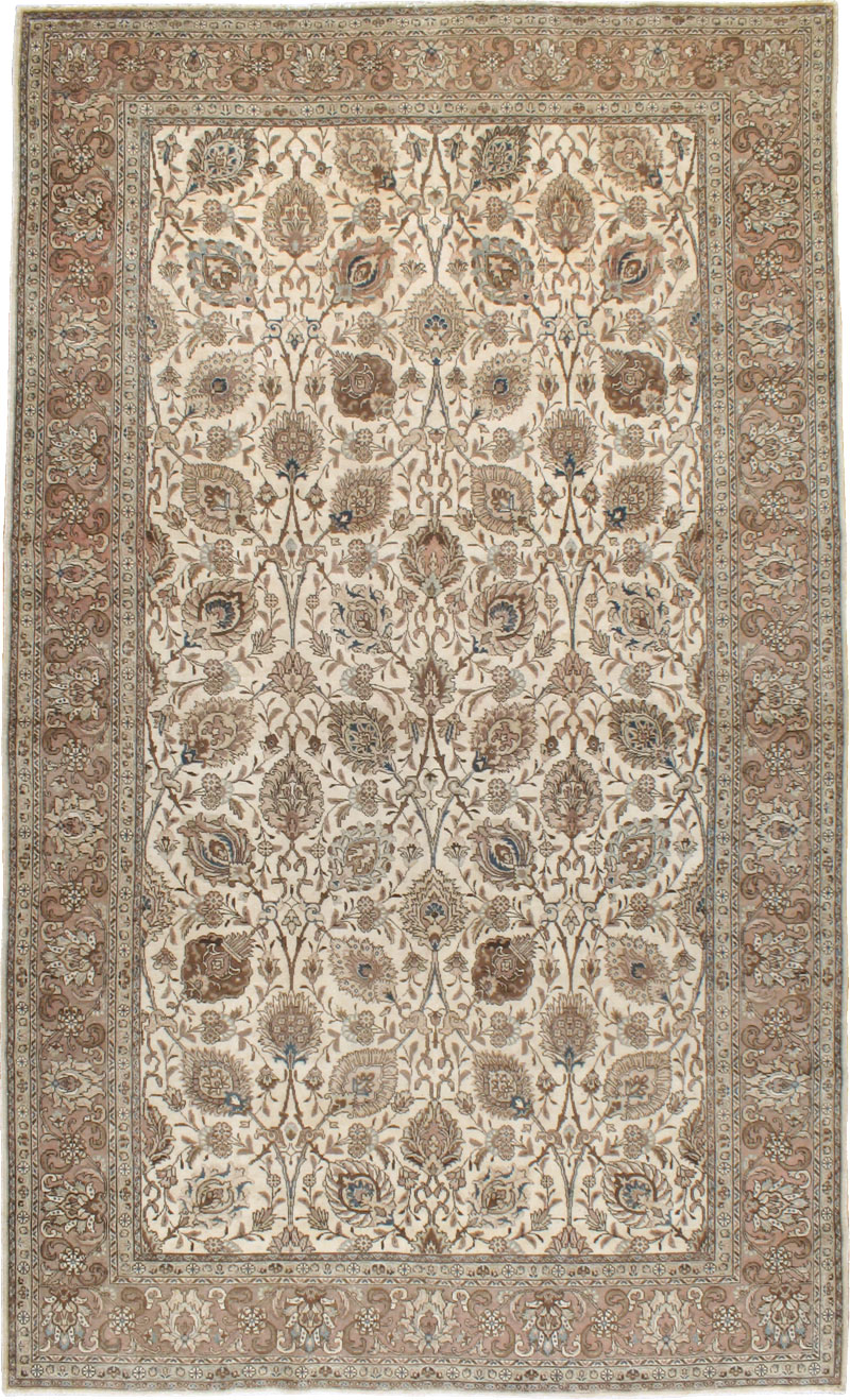 Vintage Persian Tabriz Carpet, No.11792 - Staging