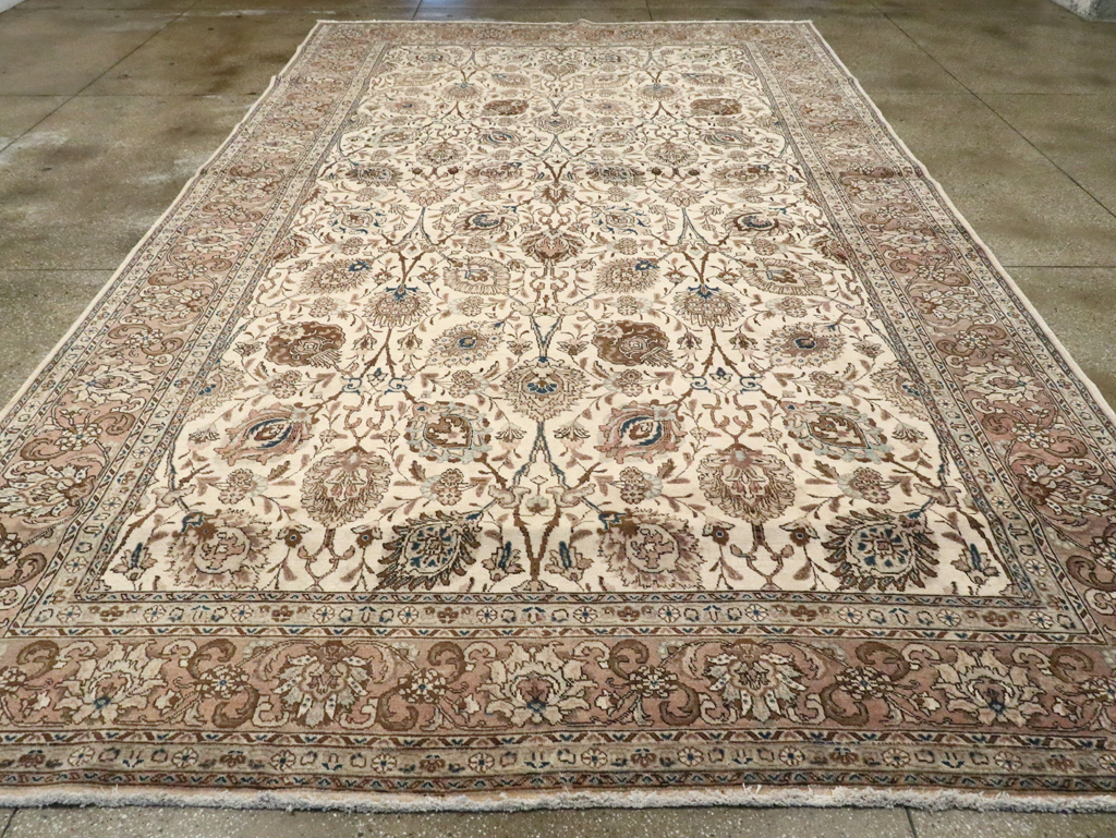 Vintage Persian Tabriz Carpet, No.11792 - Staging