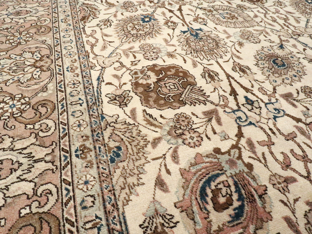 Vintage Persian Tabriz Carpet, No.11792 - Staging