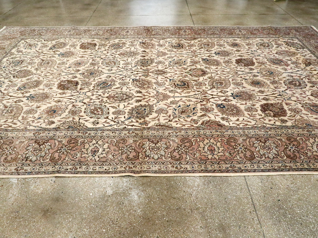 Vintage Persian Tabriz Carpet, No.11792 - Staging