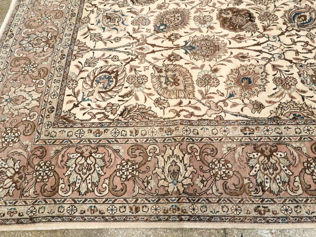 Vintage Persian Tabriz Carpet, No.11792 - Staging