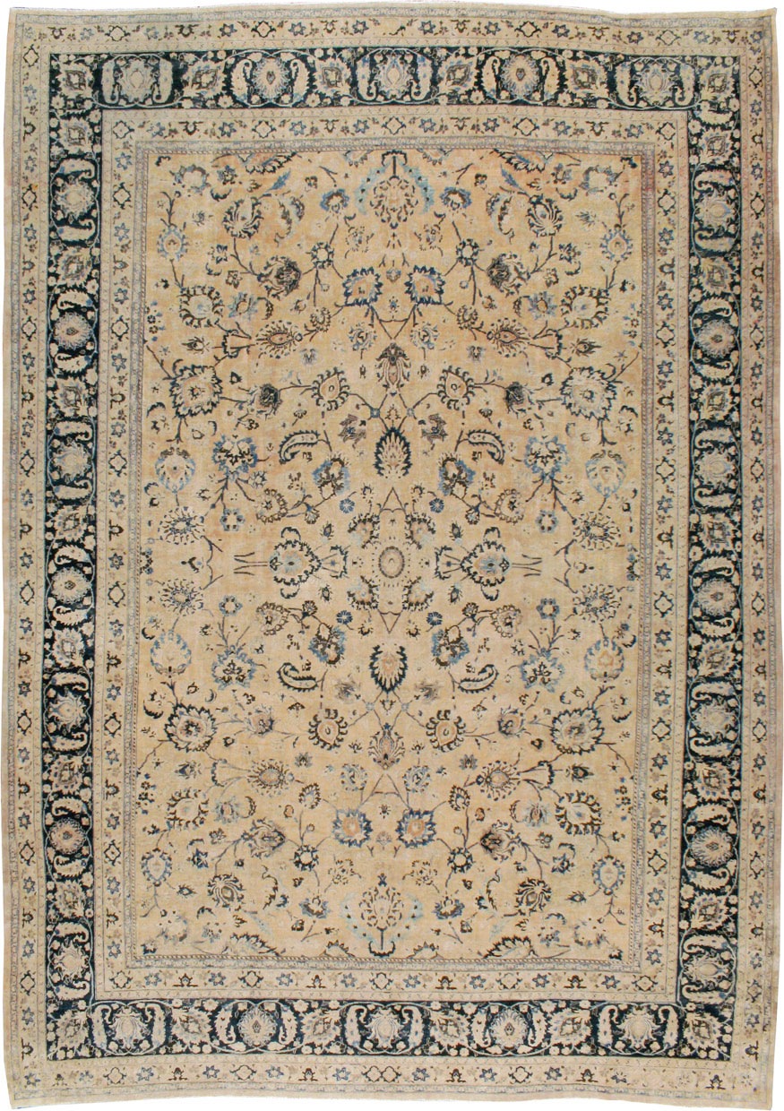 Vintage Persian Mashad Carpet, No.11800 - Staging