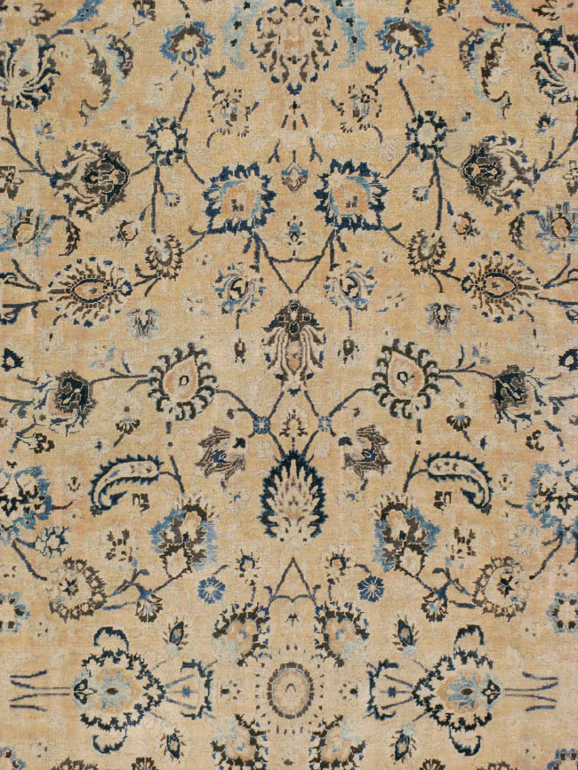 Vintage Persian Mashad Carpet, No.11800 - Staging