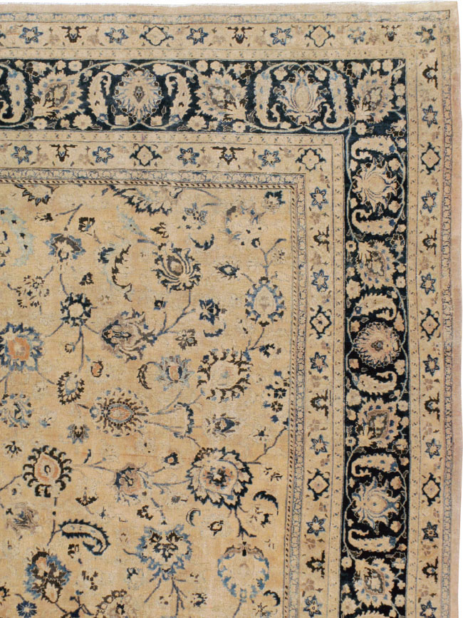 Vintage Persian Mashad Carpet, No.11800 - Staging