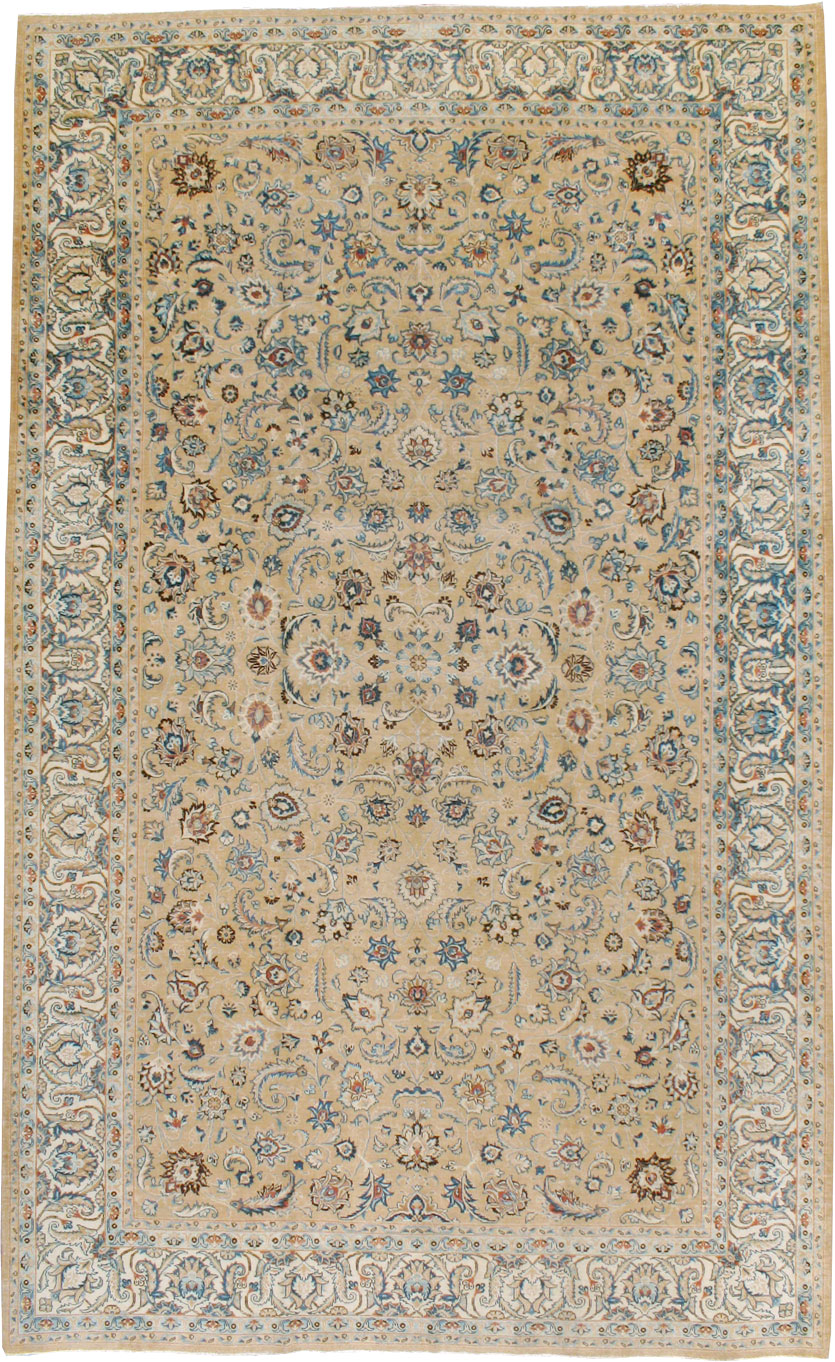 Vintage Persian Mashad Carpet, No.11804 - Staging