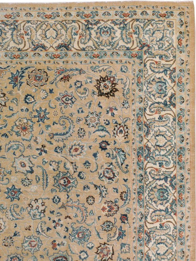 Vintage Persian Mashad Carpet, No.11804 - Staging