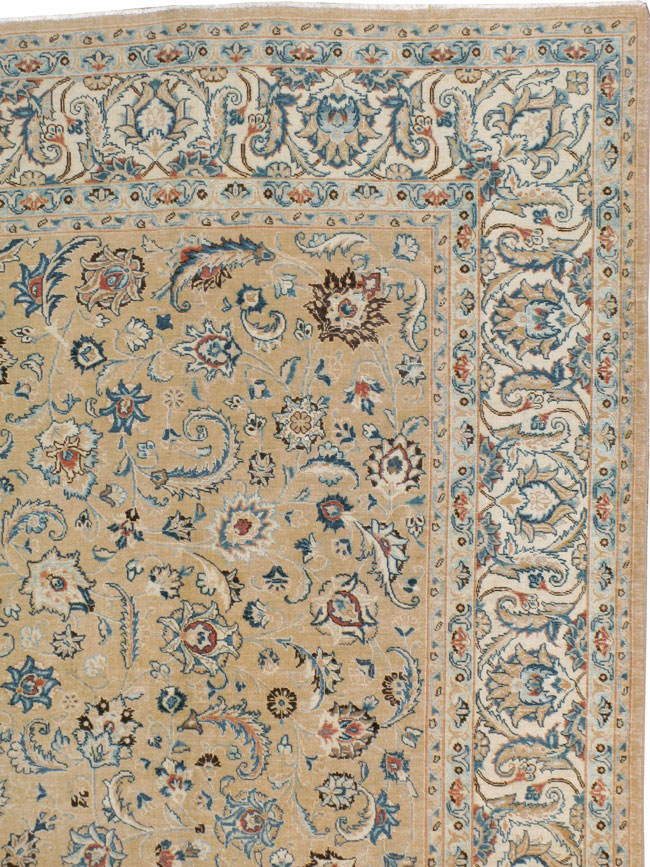 Vintage Persian Mashad Carpet, No.11804 - Staging