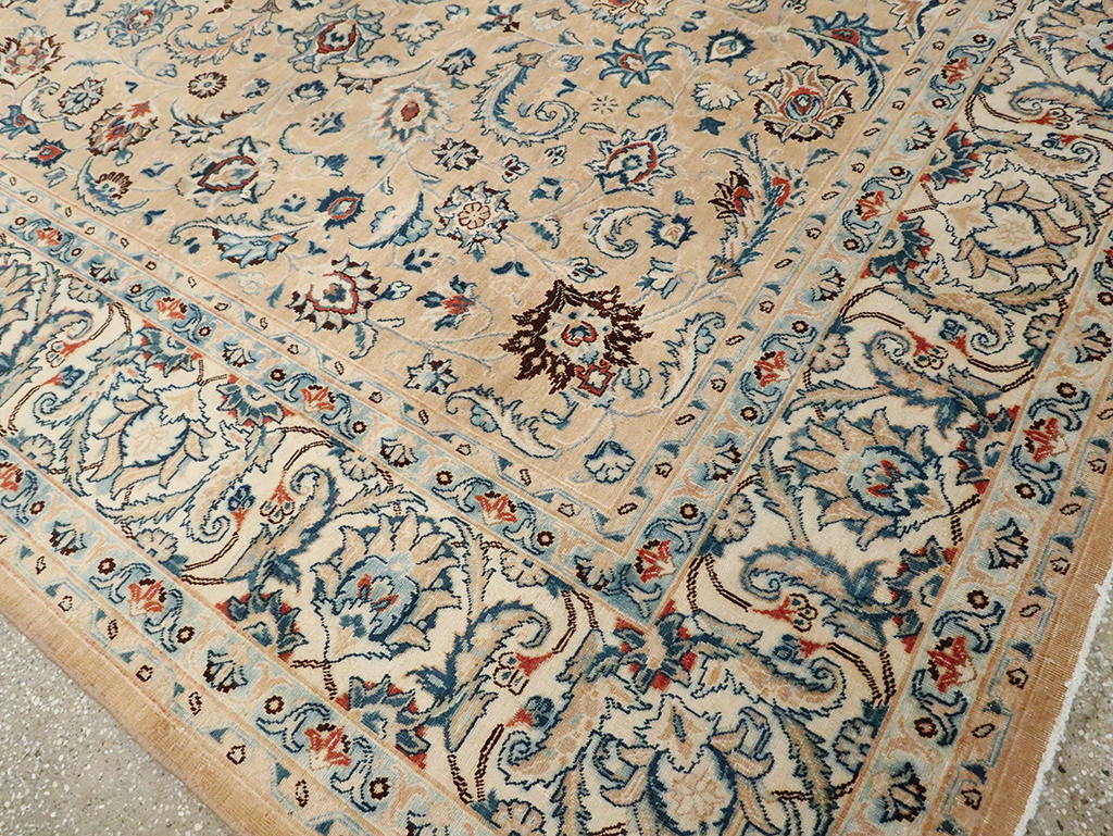 Vintage Persian Mashad Carpet, No.11804 - Staging