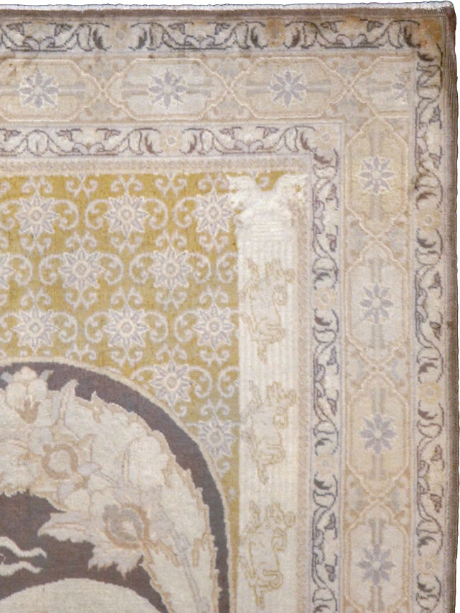 Antique Persian Tabriz Pictorial Rug, No.11823 - Staging