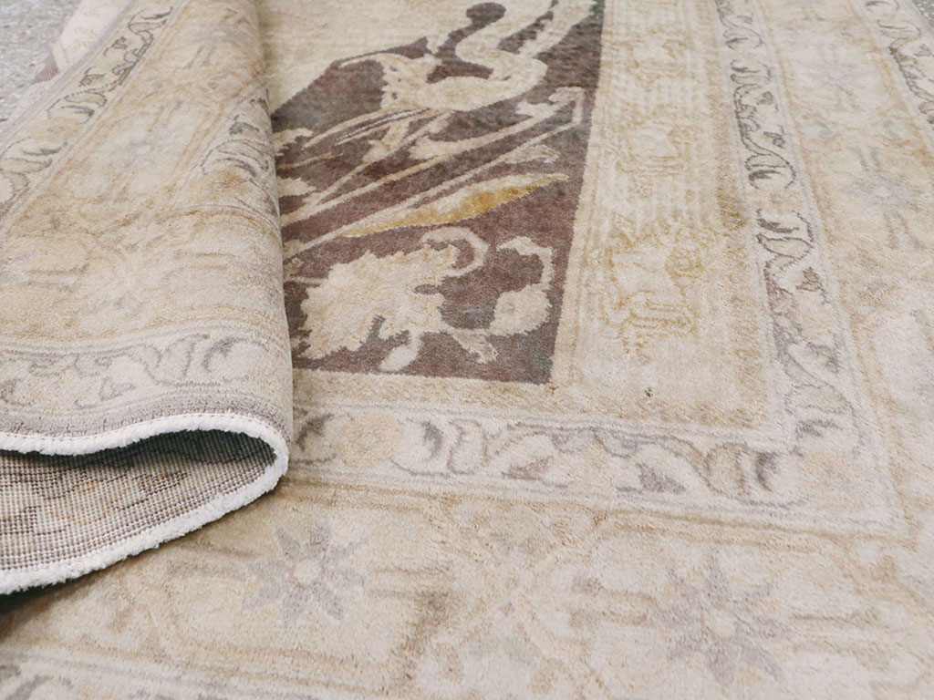 Antique Persian Tabriz Pictorial Rug, No.11823 - Staging