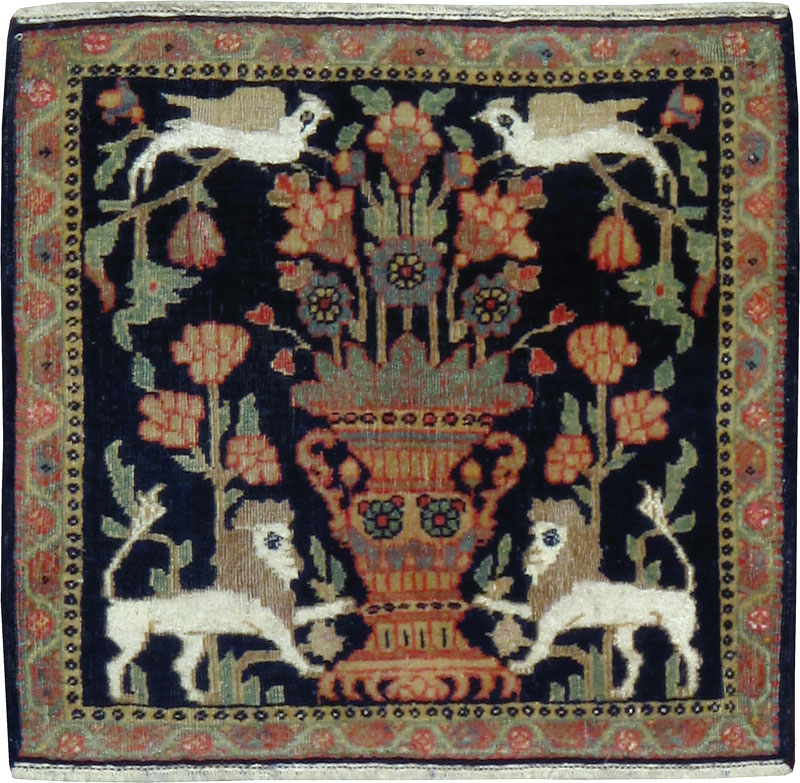 Antique Persian Fereghan Rug, No.11833 - Staging