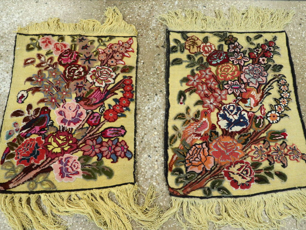 Vintage Persian Souf Rug (Pair: 1 of 2), No.11847 - Staging