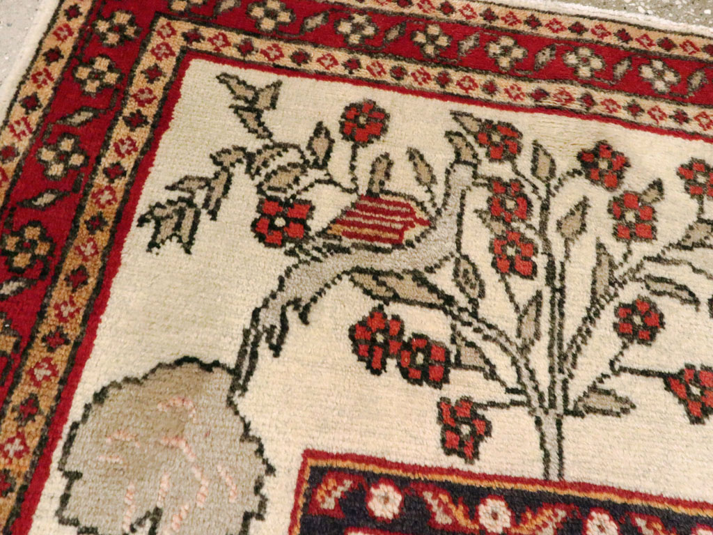 Vintage Persian Tabriz Pictorial Rug (Pair: 2 of 2), No.11850 - Staging