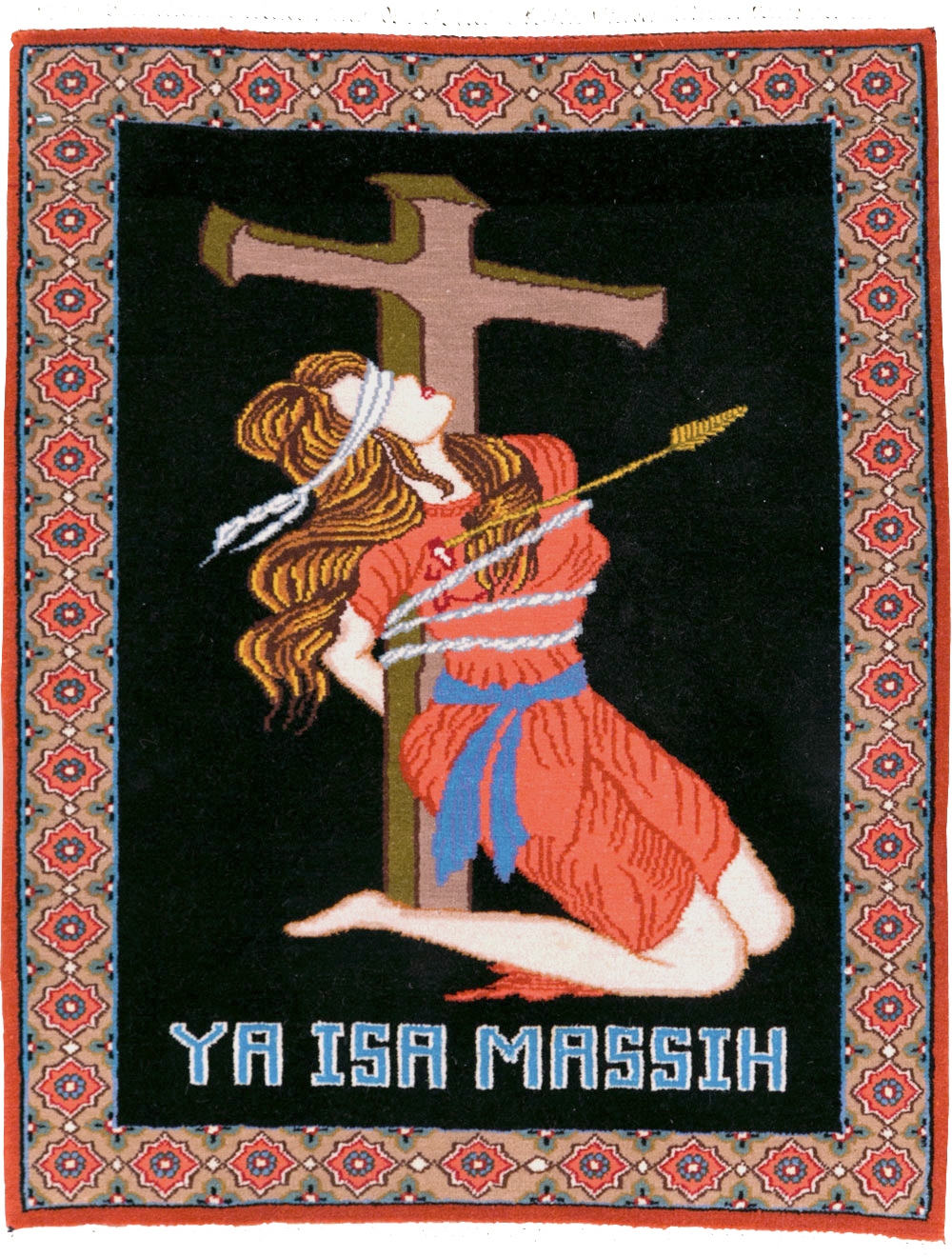 Vintage Persian Tabriz Pictorial Rug (Pair: 1 of 2), No.11853 - Staging