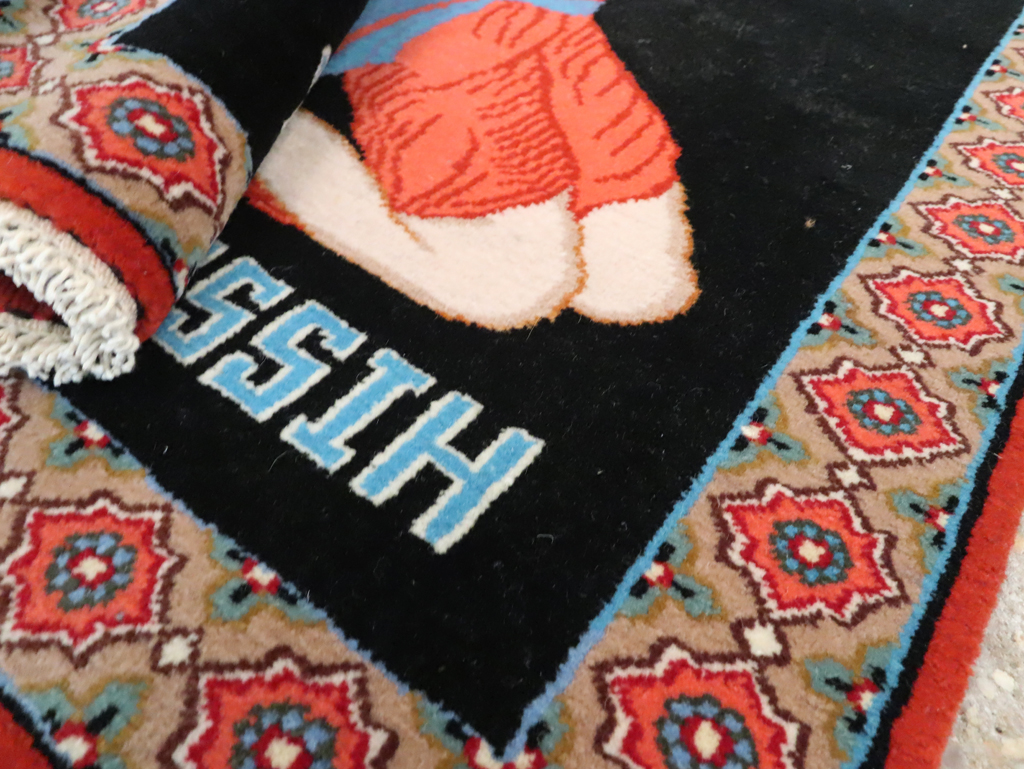 Vintage Persian Tabriz Pictorial Rug (Pair: 1 of 2), No.11853 - Staging