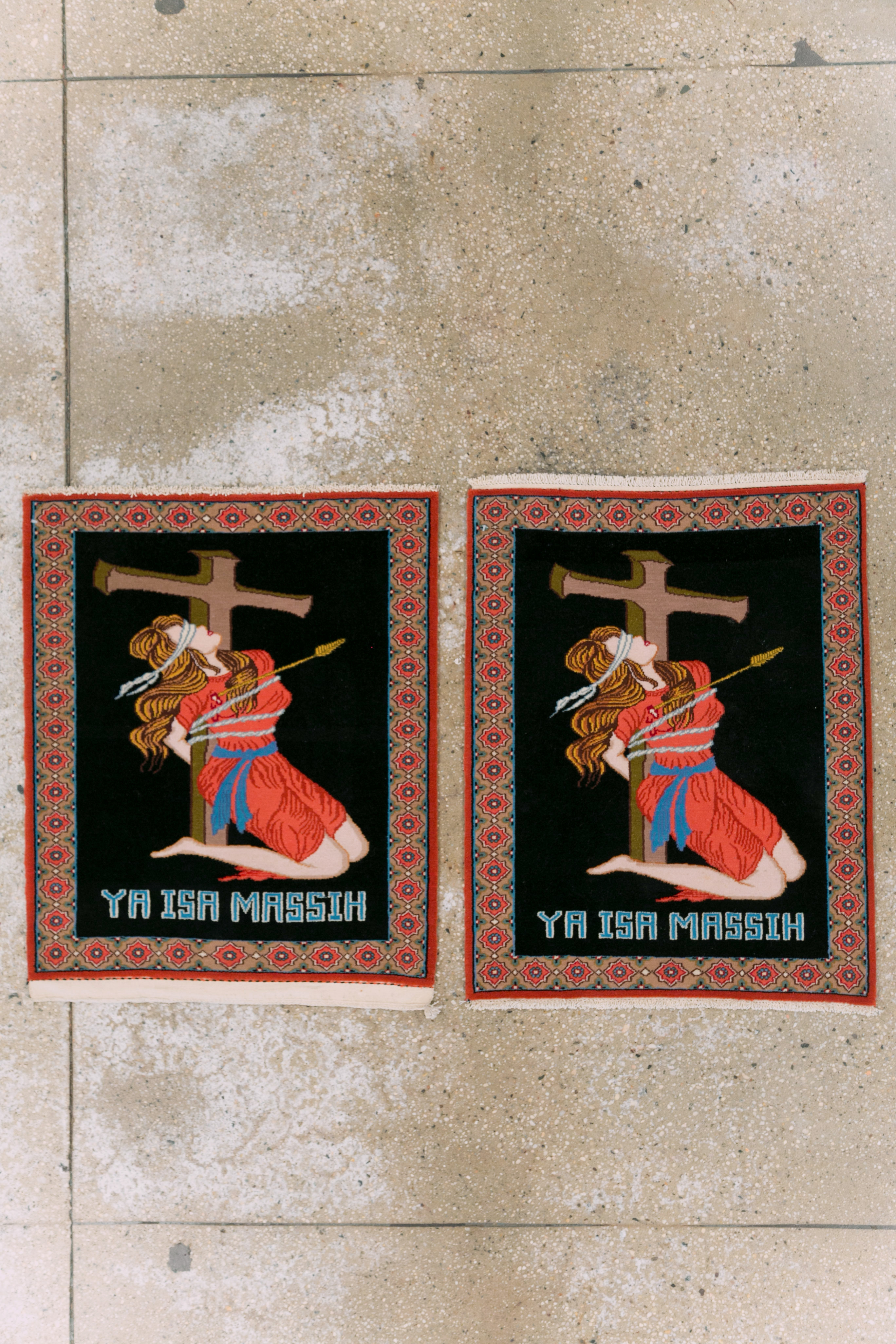 Vintage Persian Tabriz Pictorial Rug (Pair: 1 of 2), No.11853 - Staging