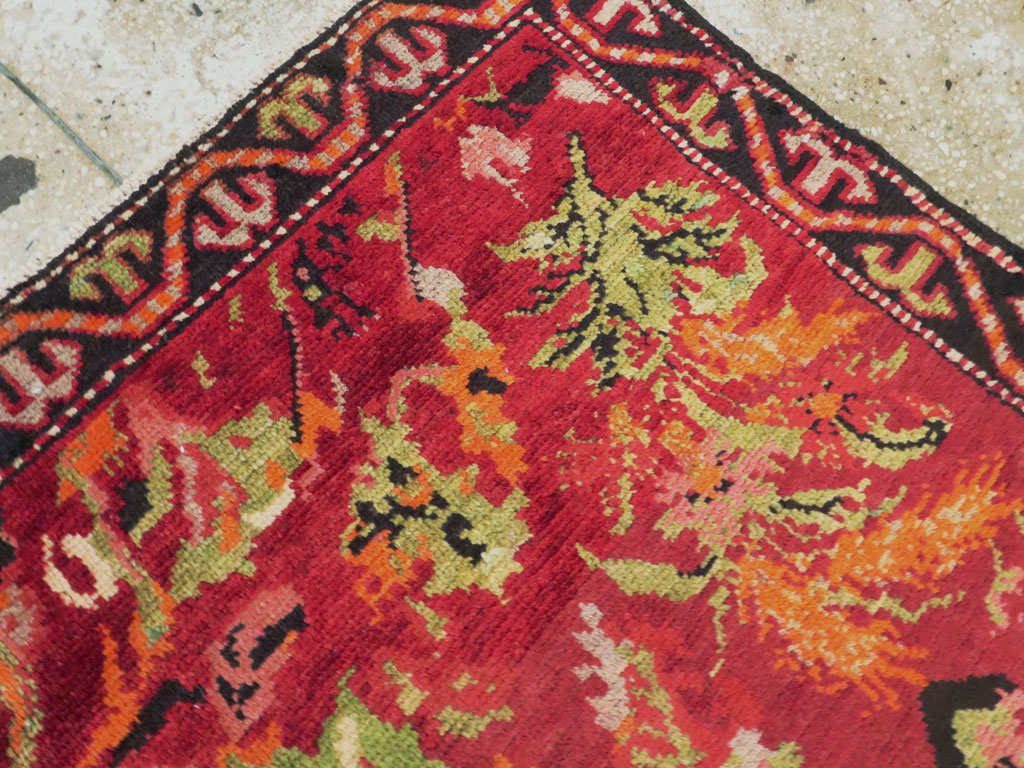 Antique Caucasian Karabagh Pictorial Rug, No.11857 - Staging