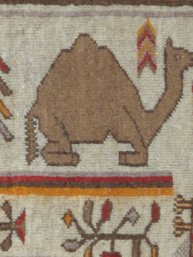 Antique Persian Baluch Pictorial Rug, No.11858 - Staging