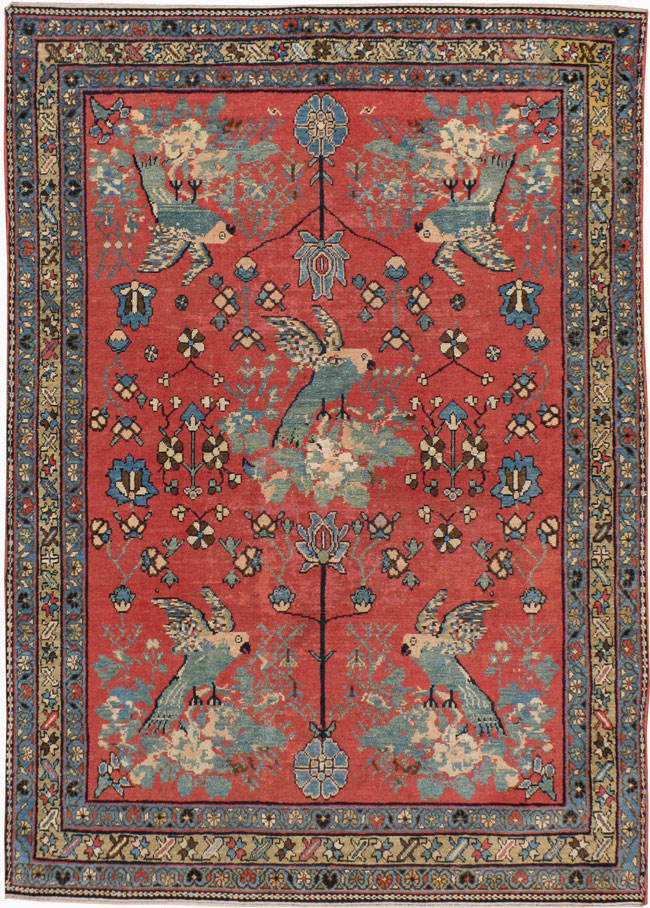 Antique Persian Malayer Rug, No.11860 - Staging