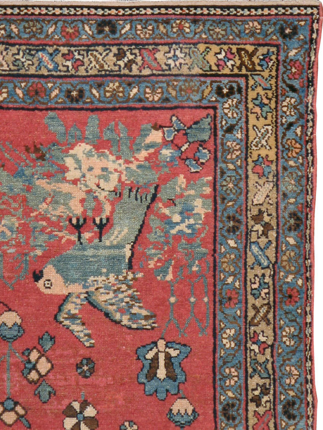 Antique Persian Malayer Rug, No.11860 - Staging
