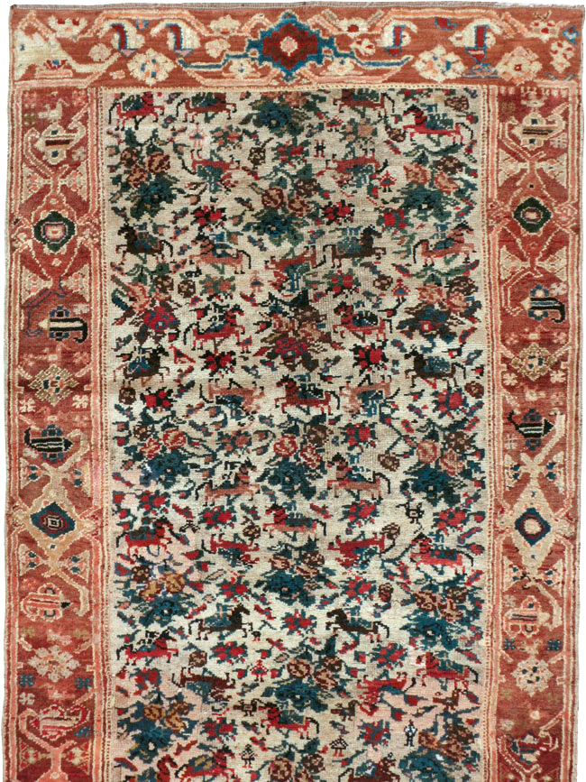 Antique Persian Kurdish Rug, No.11878 - Staging
