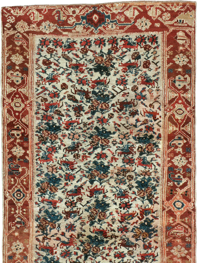 Antique Persian Kurdish Rug, No.11878 - Staging