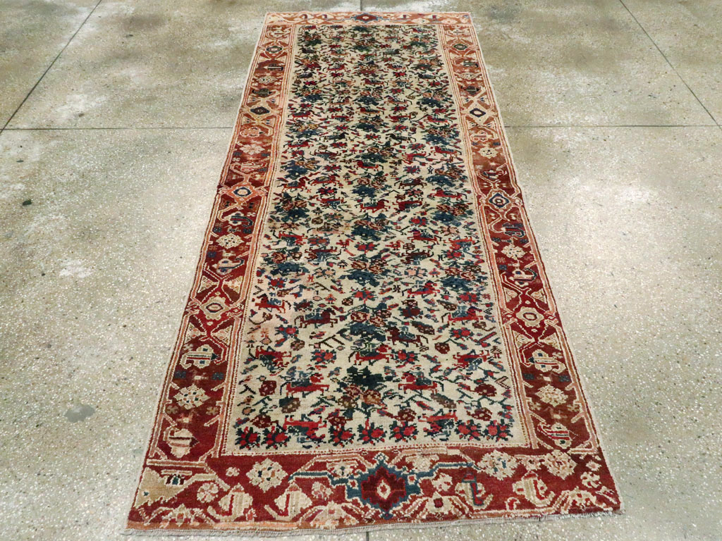 Antique Persian Kurdish Rug, No.11878 - Staging