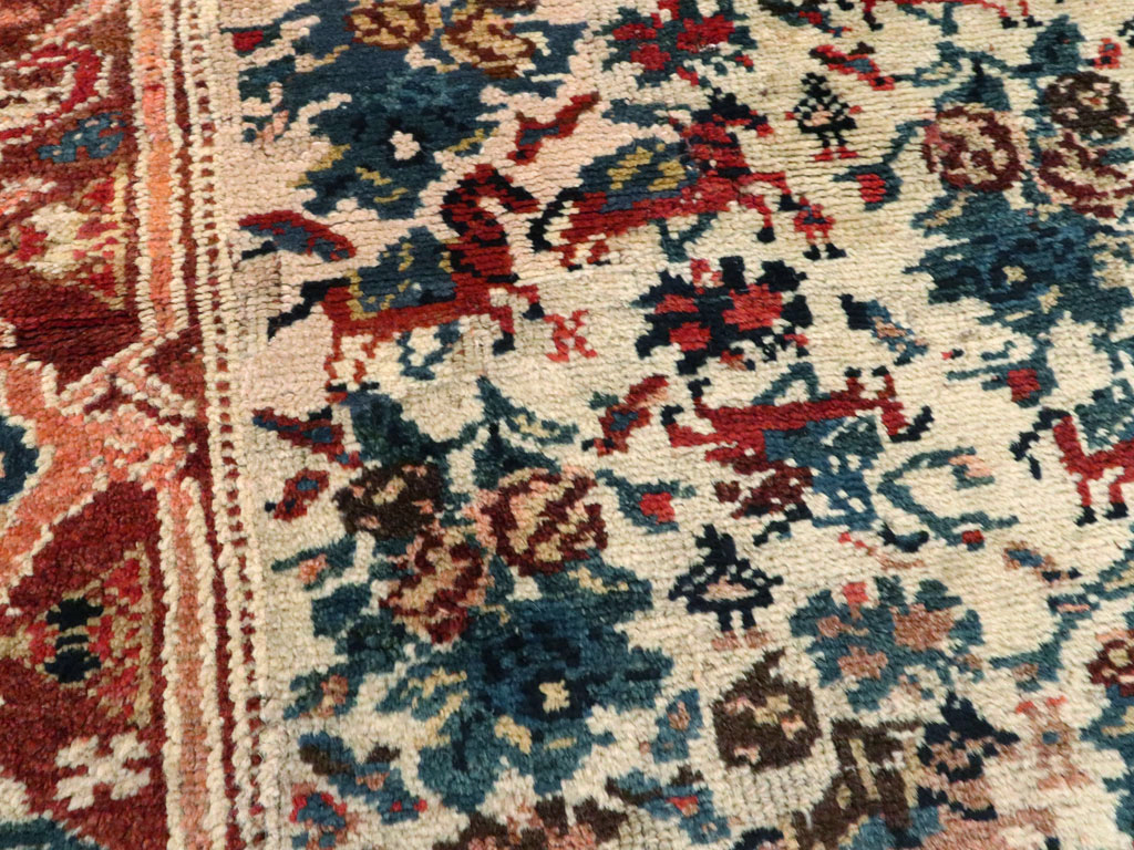 Antique Persian Kurdish Rug, No.11878 - Staging
