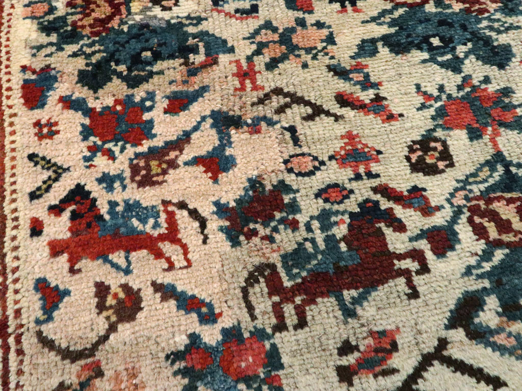 Antique Persian Kurdish Rug, No.11878 - Staging