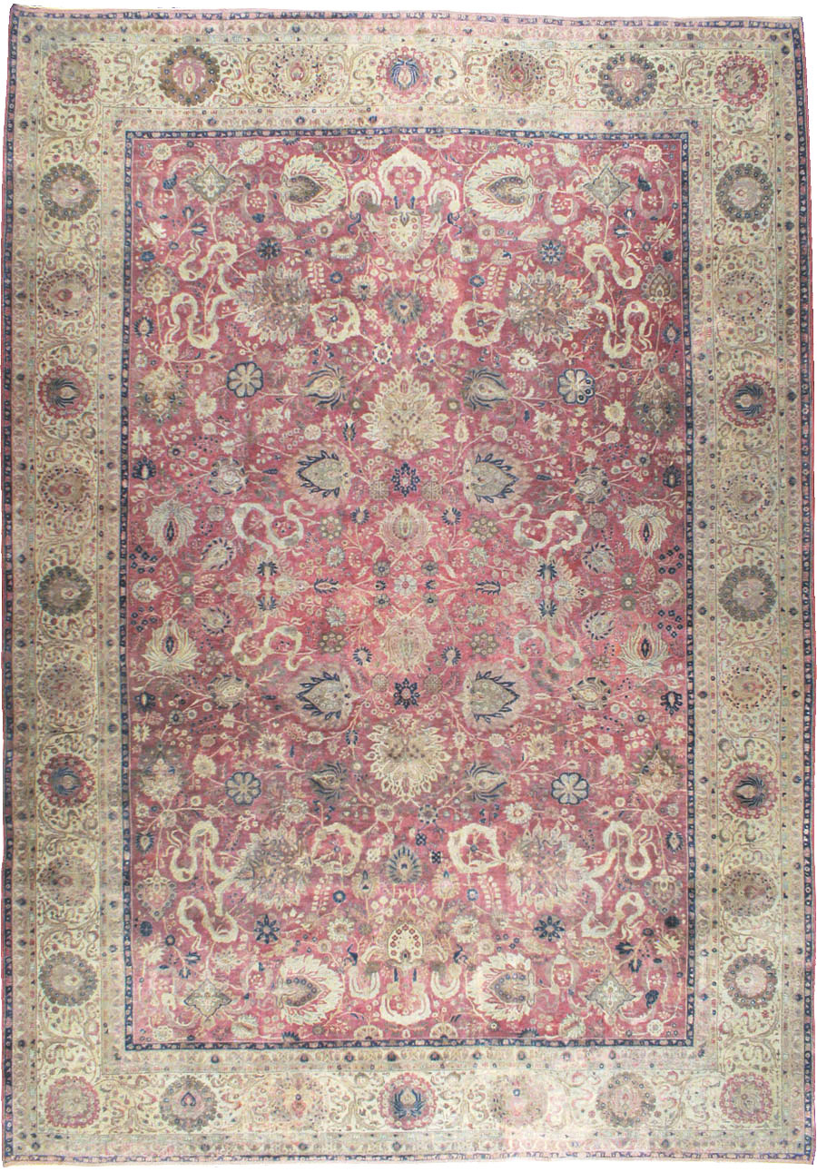 Antique Persian Tabriz Carpet, No.11907 - Staging