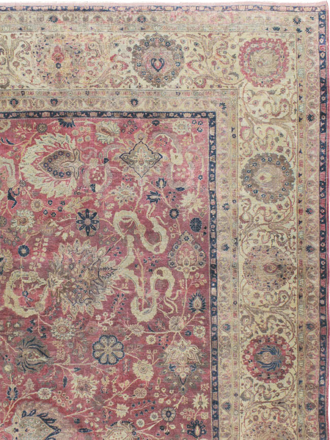 Antique Persian Tabriz Carpet, No.11907 - Staging