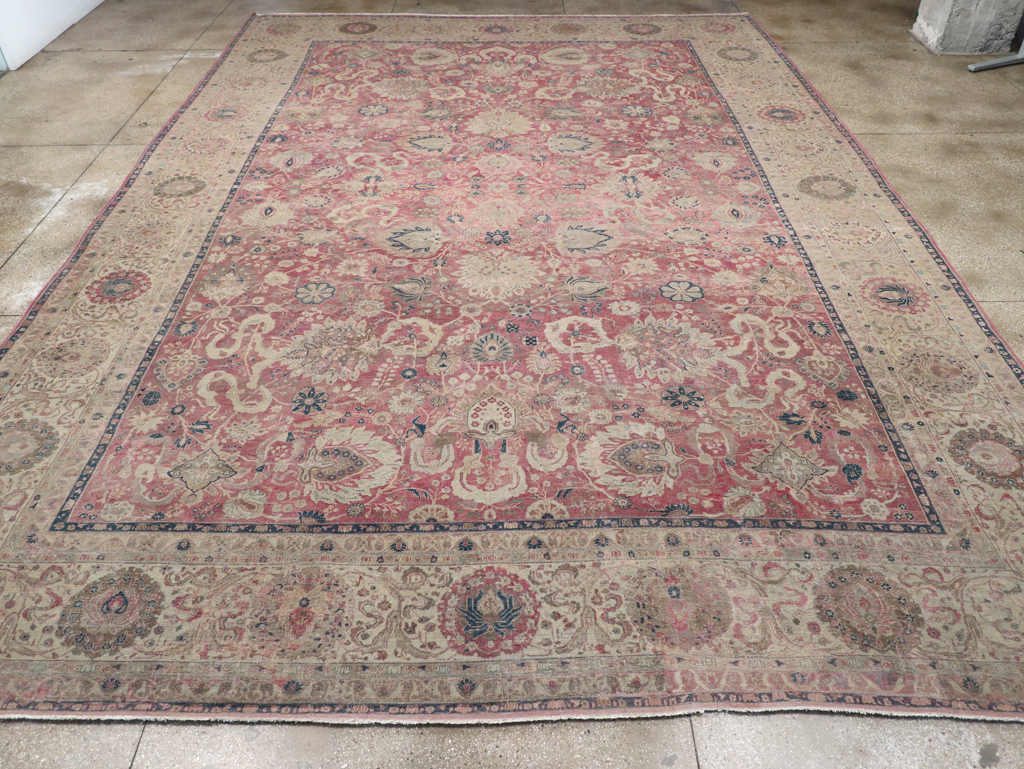 Antique Persian Tabriz Carpet, No.11907 - Staging