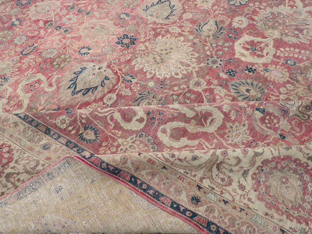 Antique Persian Tabriz Carpet, No.11907 - Staging
