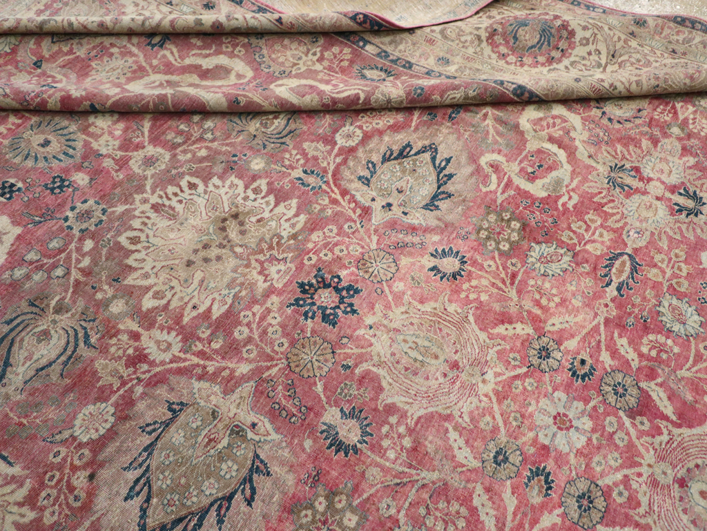 Antique Persian Tabriz Carpet, No.11907 - Staging