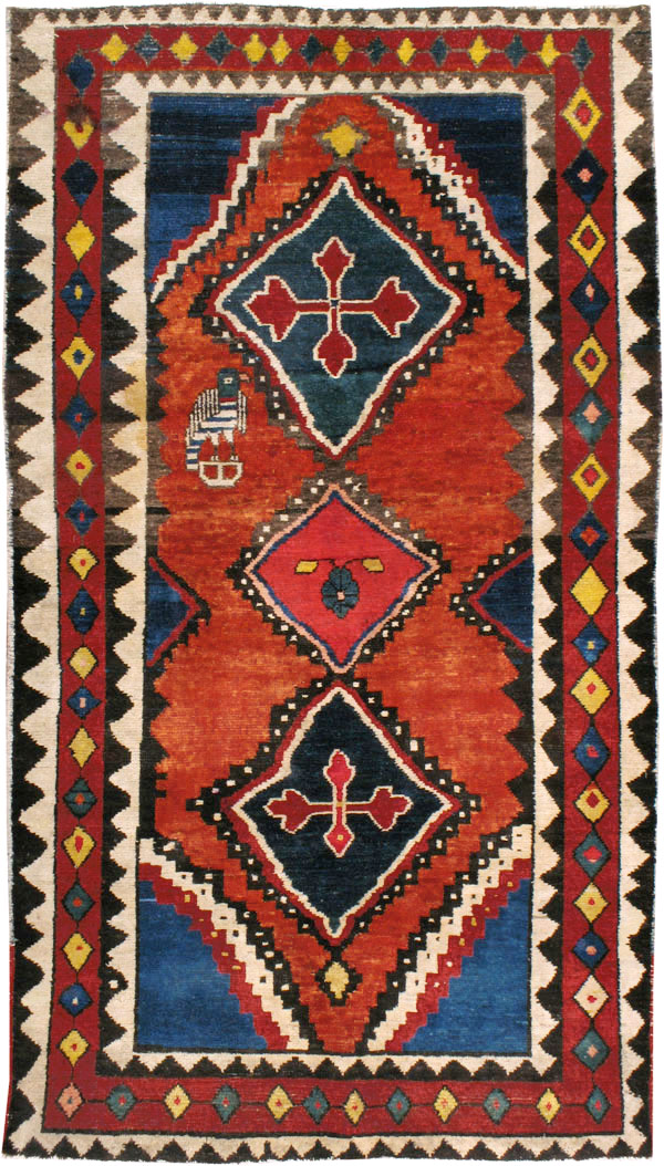 Antique Gabbeh Rug, No.11948 - Staging