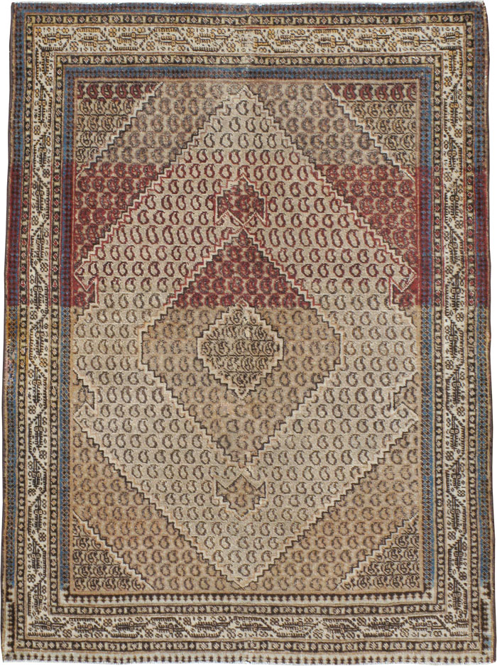 Antique Persian Tabriz Rug (Pair: 1 of 2), No.11963 - Staging