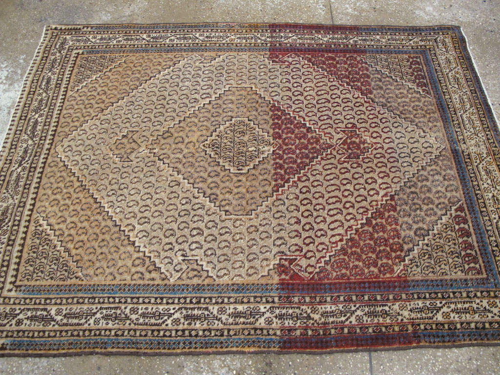 Antique Persian Tabriz Rug (Pair: 1 of 2), No.11963 - Staging