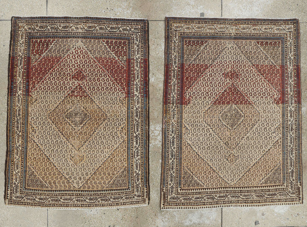 Antique Persian Tabriz Rug (Pair: 1 of 2), No.11963 - Staging