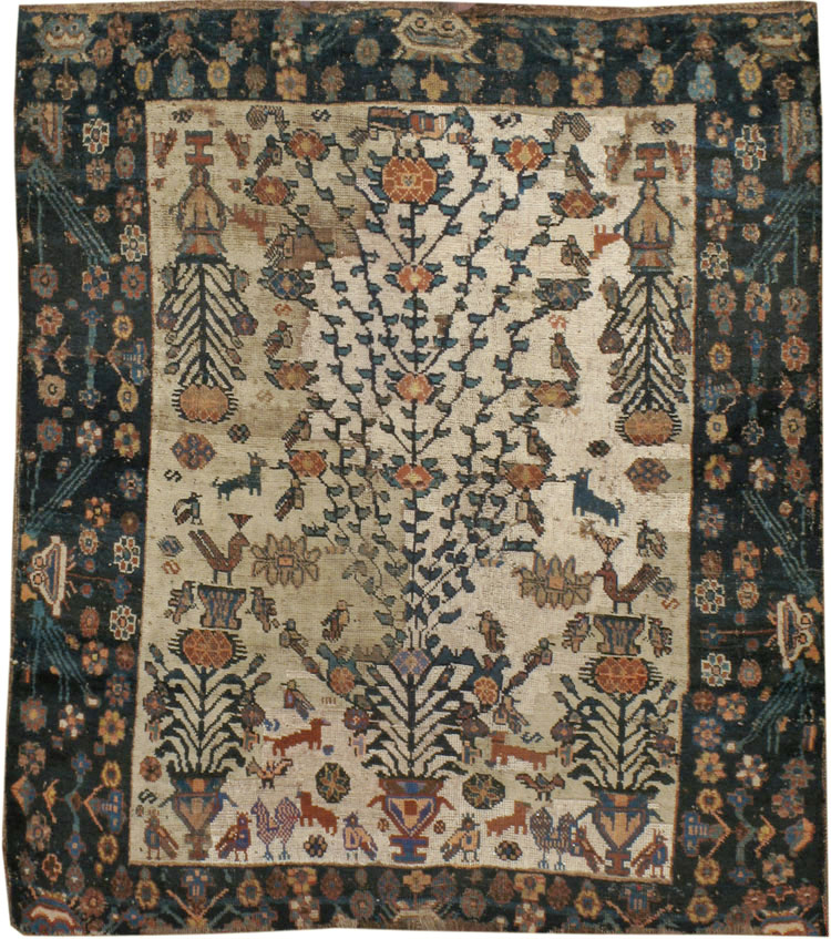 Antique Afshar Rug, No.11973 - Staging