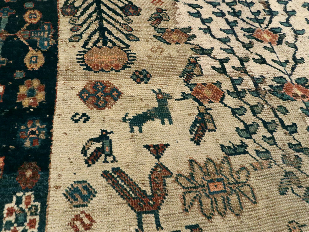 Antique Afshar Rug, No.11973 - Staging