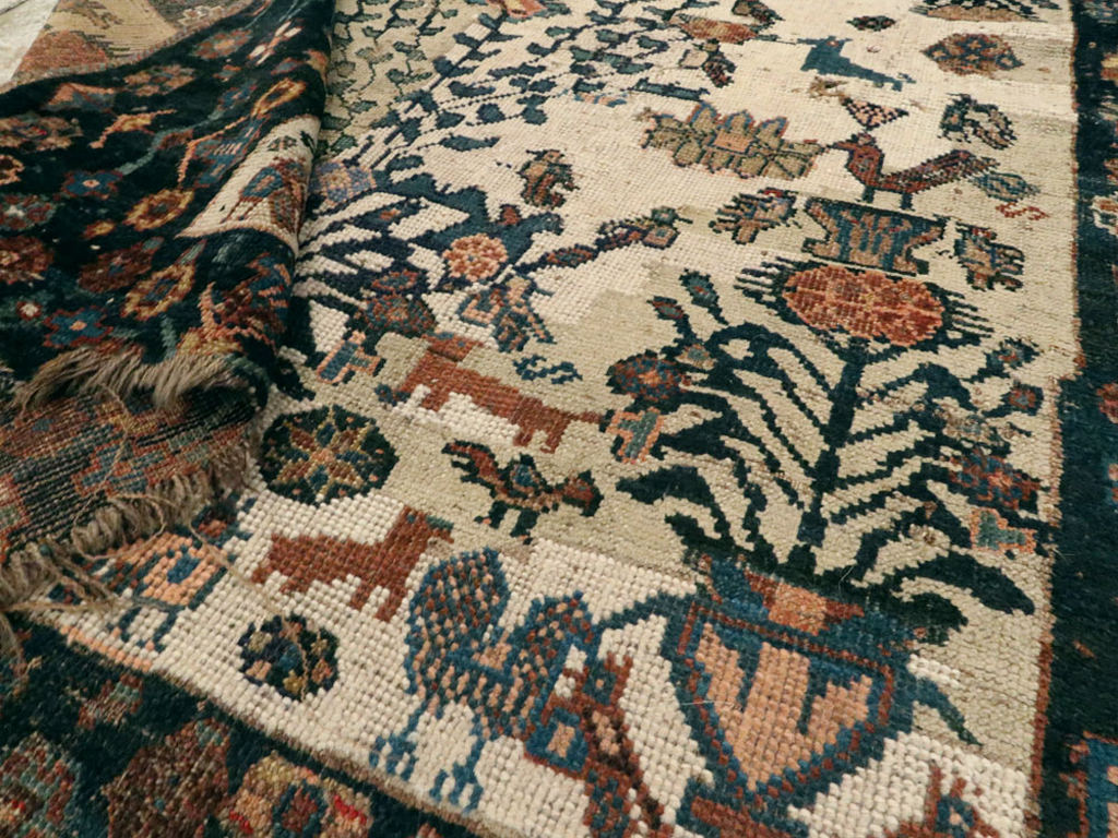 Antique Afshar Rug, No.11973 - Staging
